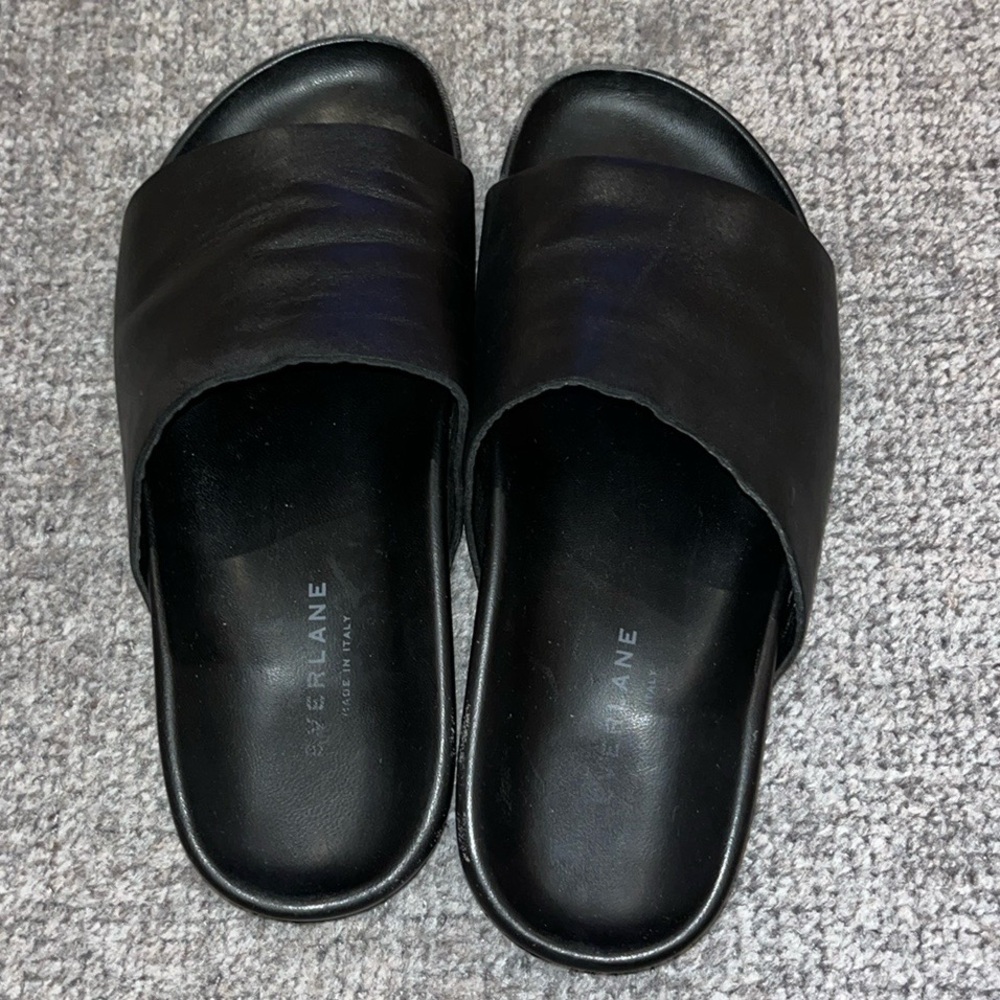 Everlane Black Slides